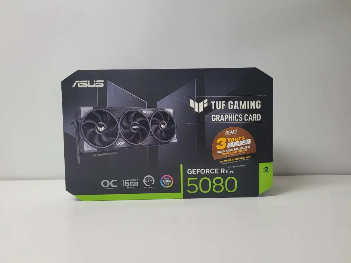 (새제품)ASUS TUF Gaming 지포스 RTX 5080 OC D7